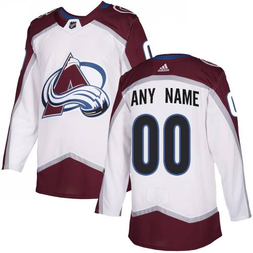 Kinder Colorado Avalanche Eishockey Trikot Benutzerdefinierte Auswärts Weiß Authentic